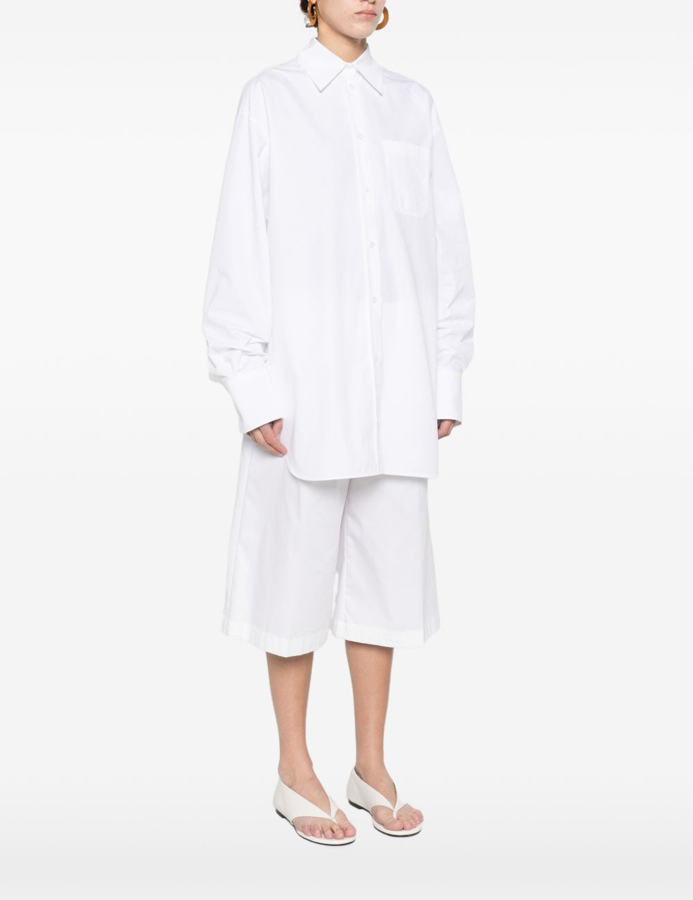 Camicia plissettata nespola in bianco Maxmara sportmax - donna 