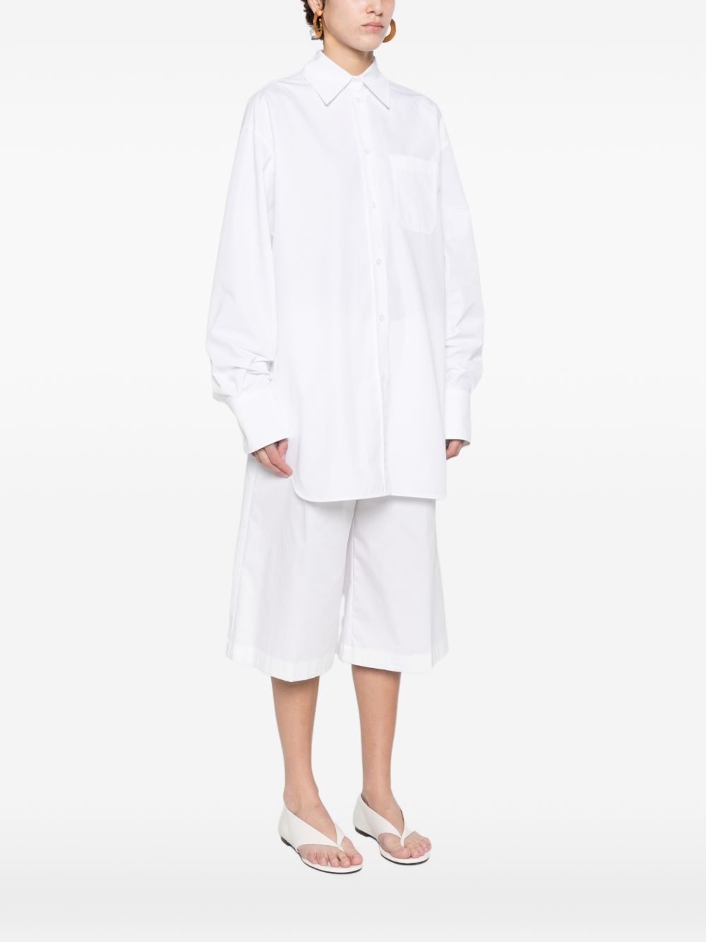 Camicia plissettata nespola in bianco Maxmara sportmax - donna 