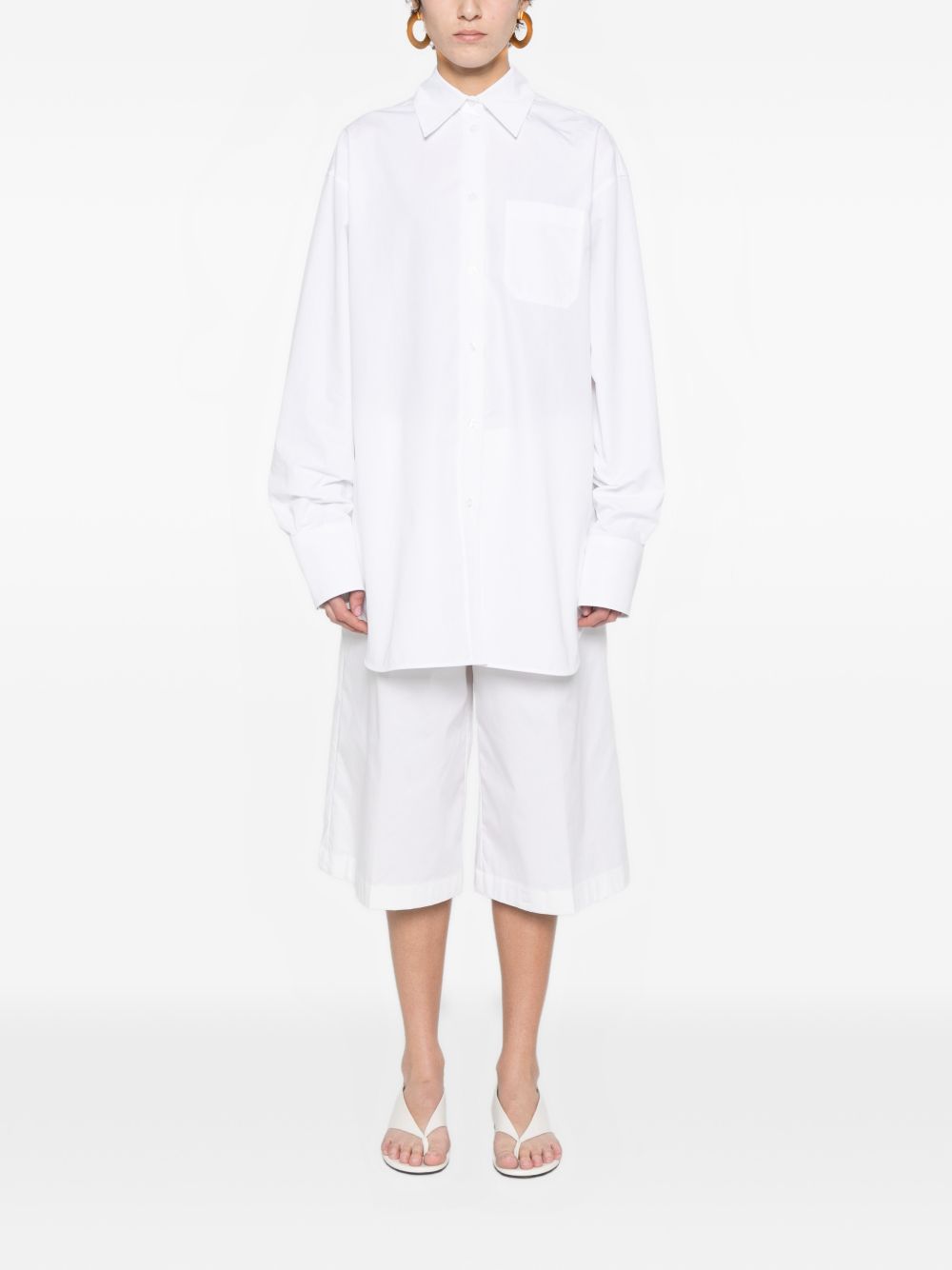 Camicia plissettata nespola in bianco Maxmara sportmax - donna 