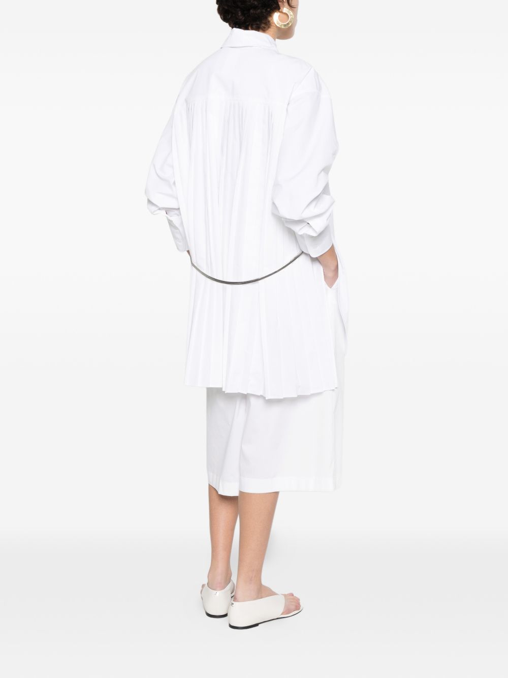 Camicia plissettata nespola in bianco Maxmara sportmax - donna 