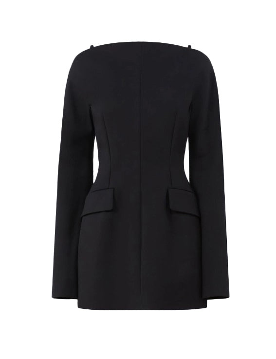 Abito corto in cadì angus in nero Maxmara sportmax - donna 