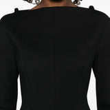 Abito corto in cadì angus in nero Maxmara sportmax - donna 