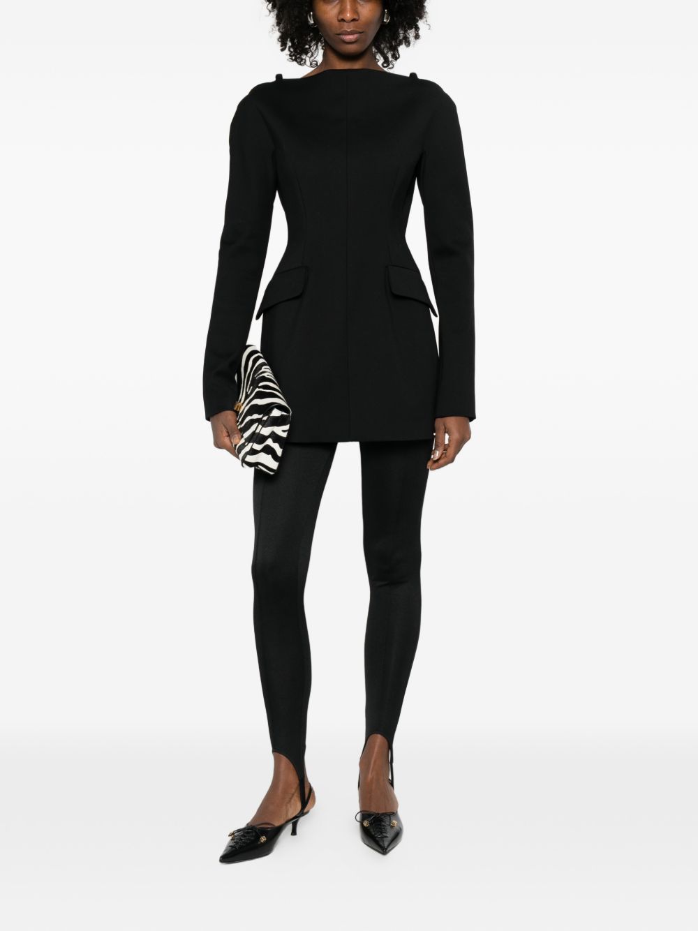 Abito corto in cadì angus in nero Maxmara sportmax - donna 