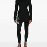 Abito corto in cadì angus in nero Maxmara sportmax - donna 