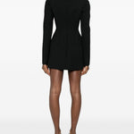 Abito corto in cadì angus in nero Maxmara sportmax - donna 