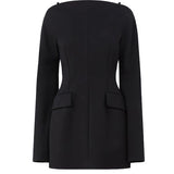 Abito corto in cadì angus in nero Maxmara sportmax - donna 