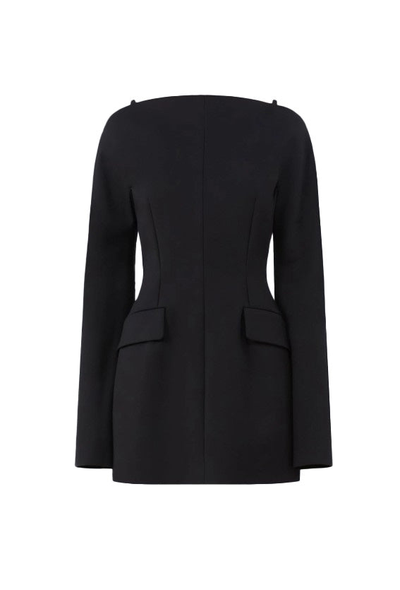 Abito corto in cadì angus in nero Maxmara sportmax - donna 