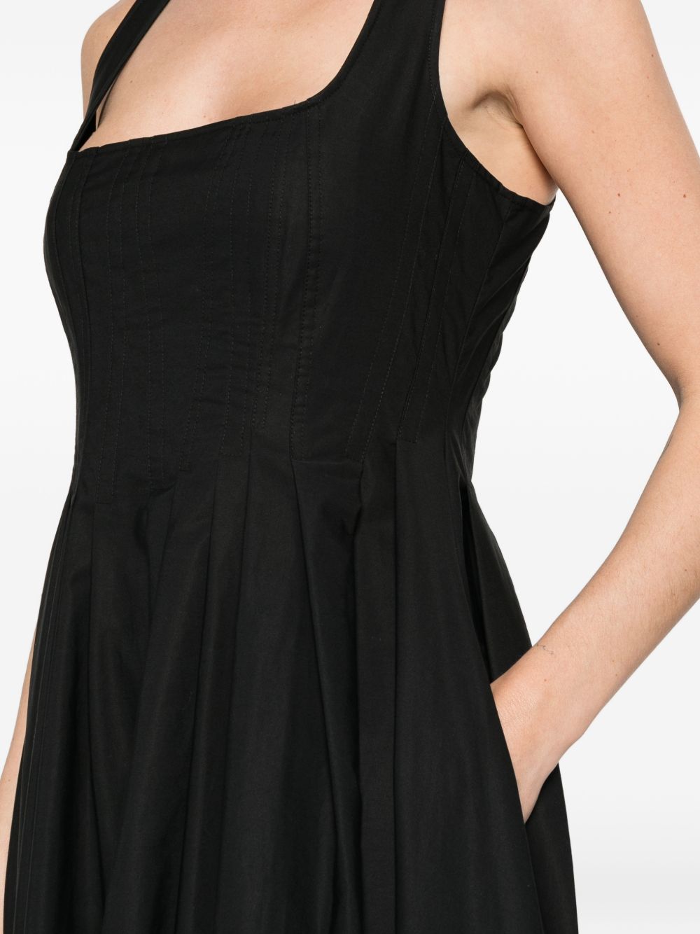 Abito lungo con pieghe in nero Sportmax - donna 