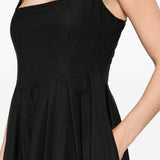 Abito lungo con pieghe in nero Sportmax - donna 
