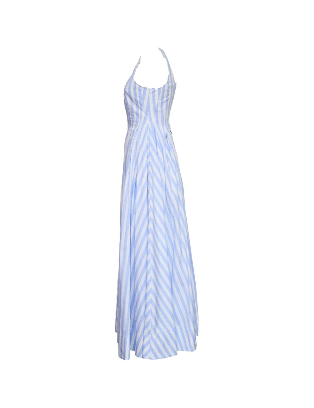 Abito lungo con pieghe a righe in azzurro Sportmax - donna 