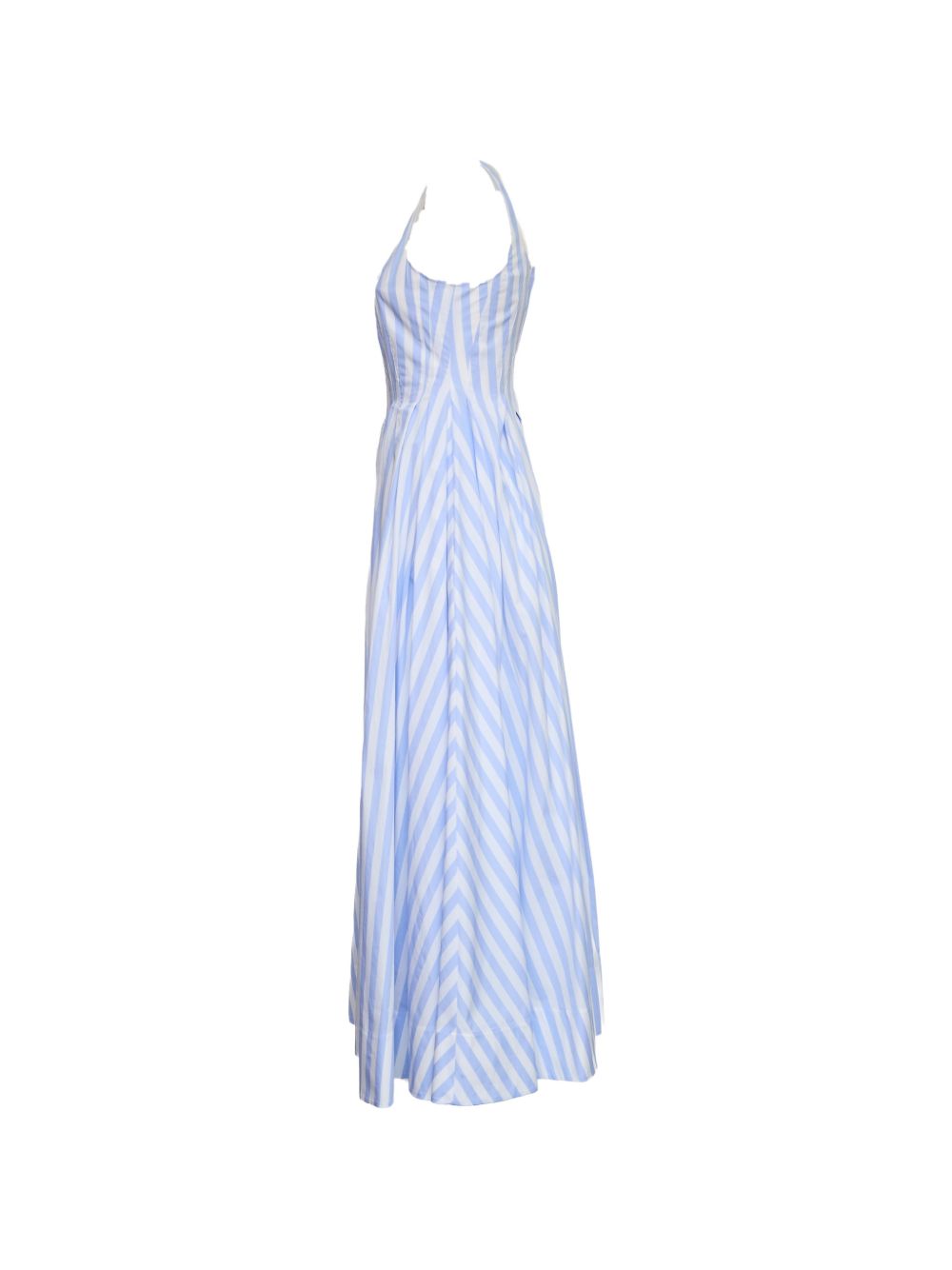 Abito lungo con pieghe a righe in azzurro Sportmax - donna 