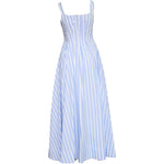 Abito lungo con pieghe a righe in azzurro Sportmax - donna 