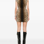 Abito con stampa leopardata lonza in marrone Maxmara sportmax - donna 
