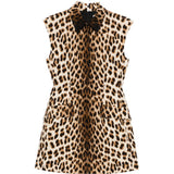 Abito con stampa leopardata lonza in marrone Maxmara sportmax - donna 