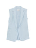 Max Mara Sportmax oversized gilet in light blue - women