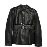 Giacca con cintura TENZONE  in pelle nero Sportmax - donna 
