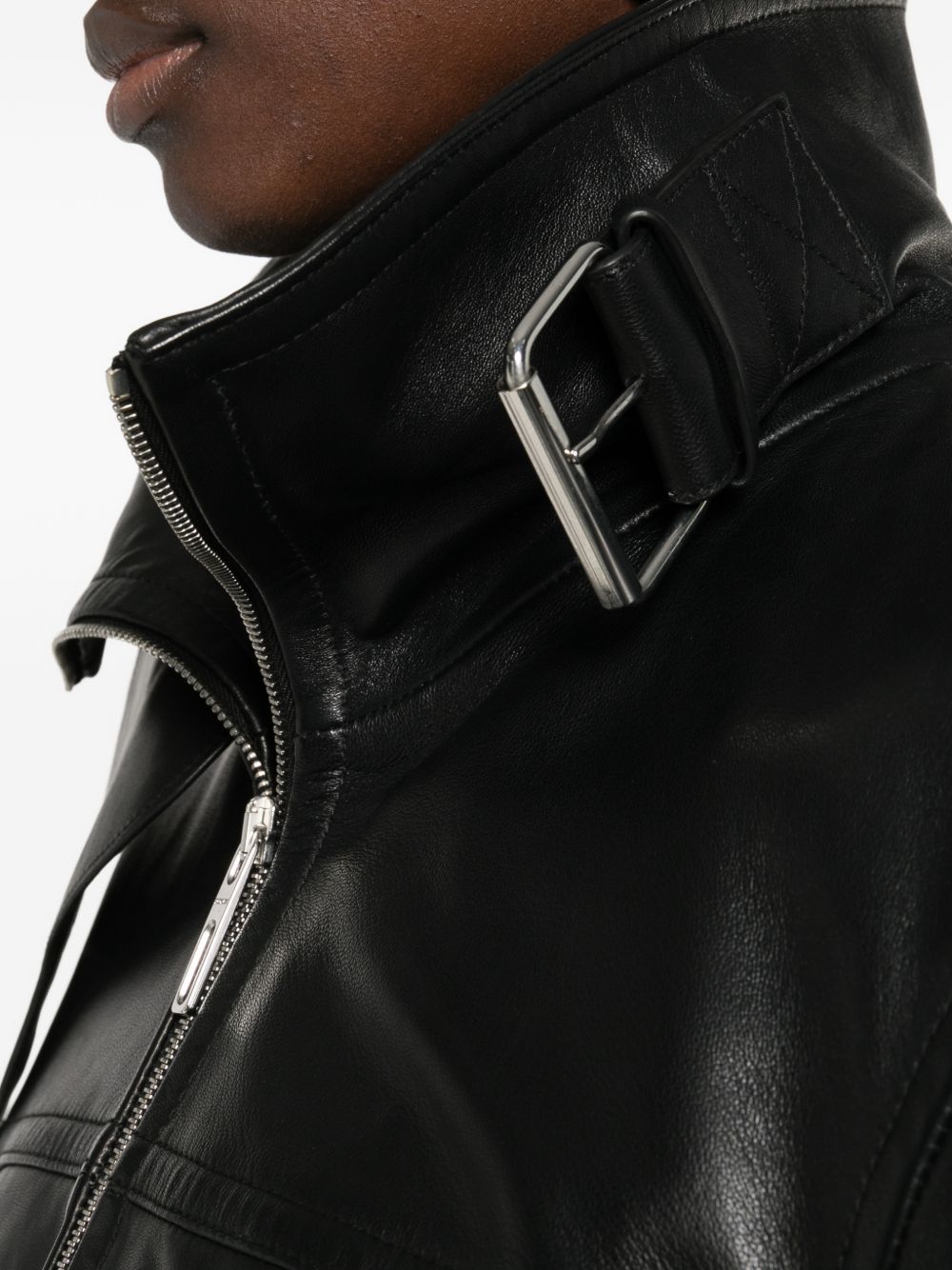 Giacca in pelle ciocca in nero Maxmara sportmax - donna 