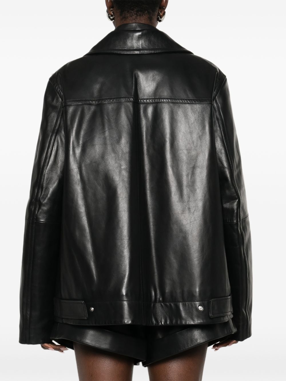 Giacca in pelle ciocca in nero Maxmara sportmax - donna 