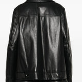 Giacca in pelle ciocca in nero Maxmara sportmax - donna 