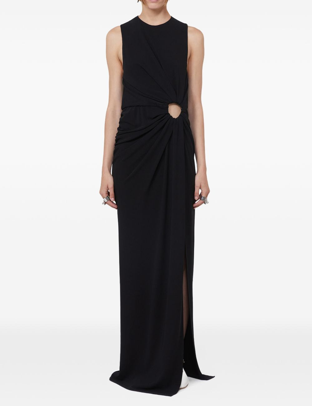 Abito lungo con cut-out in nero Sportmax - donna 