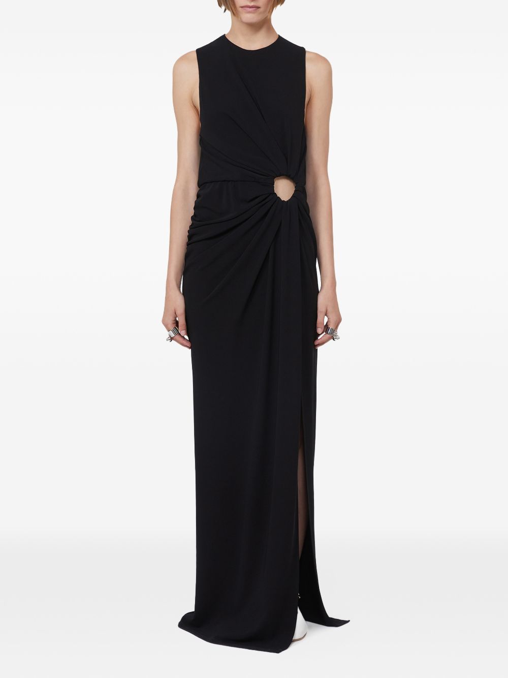 Abito lungo con cut-out in nero Sportmax - donna 