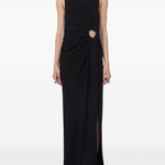Abito lungo con cut-out in nero Sportmax - donna 