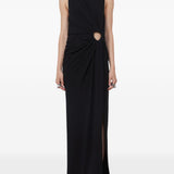 Abito lungo con cut-out in nero Sportmax - donna 