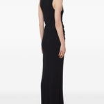 Abito lungo con cut-out in nero Sportmax - donna 