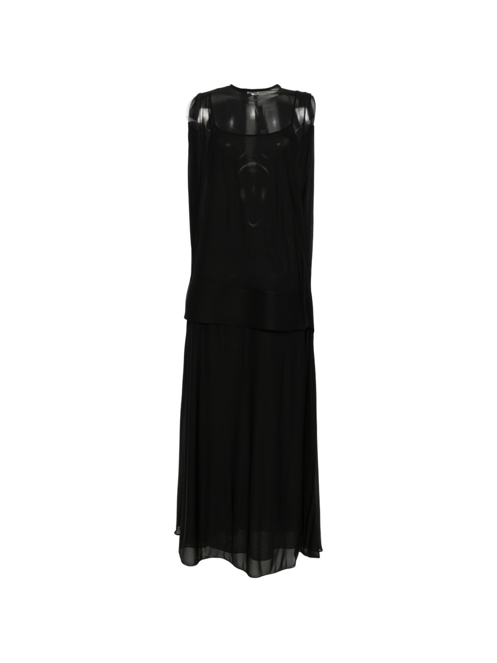 Abito midi smanicato in nero Sportmax - donna 