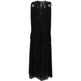 Abito midi smanicato in nero Sportmax - donna 