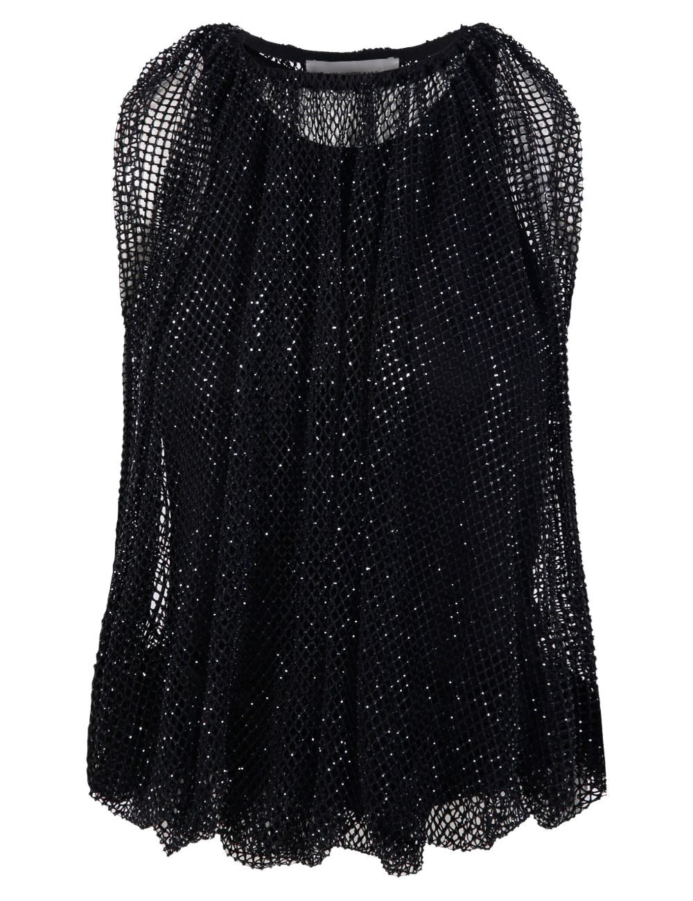 Top in rete con cristalli nodo in nero Maxmara sportmax - donna 