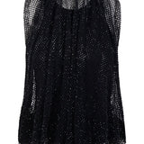 Top in rete con cristalli nodo in nero Maxmara sportmax - donna 