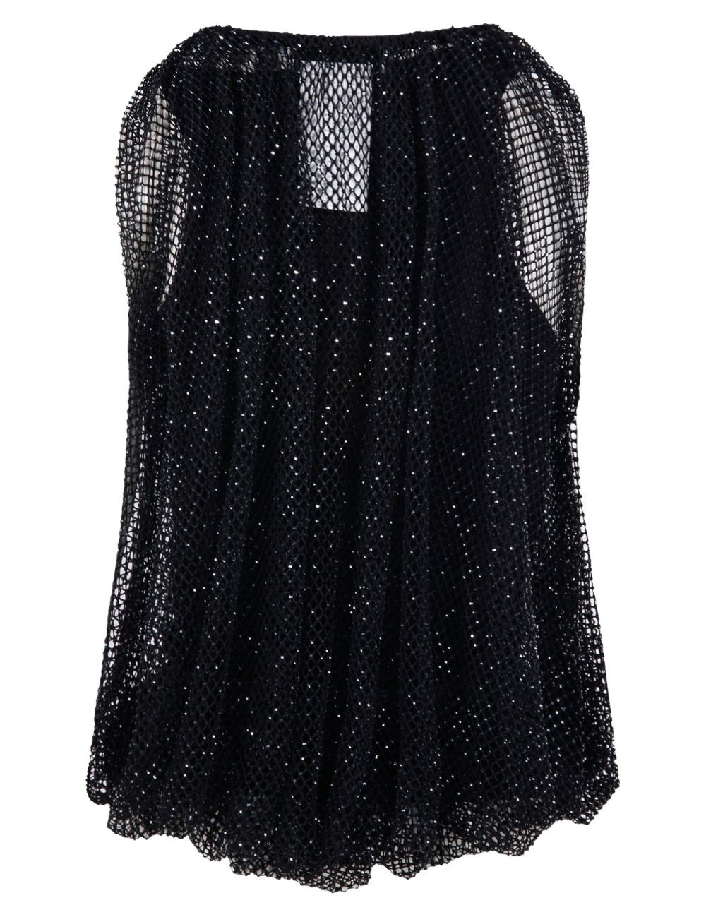Top in rete con cristalli nodo in nero Maxmara sportmax - donna 