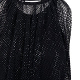 Top in rete con cristalli nodo in nero Maxmara sportmax - donna 