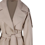 Trench doppiopetto con cintura e revers a lancia in avorio Max Mara the cube - donna 