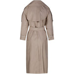 Trench doppiopetto con cintura e revers a lancia in avorio Max Mara the cube - donna 