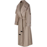 Trench doppiopetto con cintura e revers a lancia in avorio Max Mara the cube - donna 
