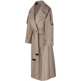 Trench doppiopetto con cintura e revers a lancia in avorio Max Mara the cube - donna 