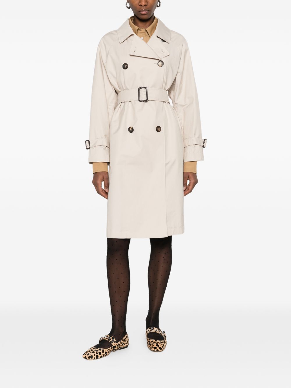 Trench con cintura in avorio Max Mara the cube - donna 