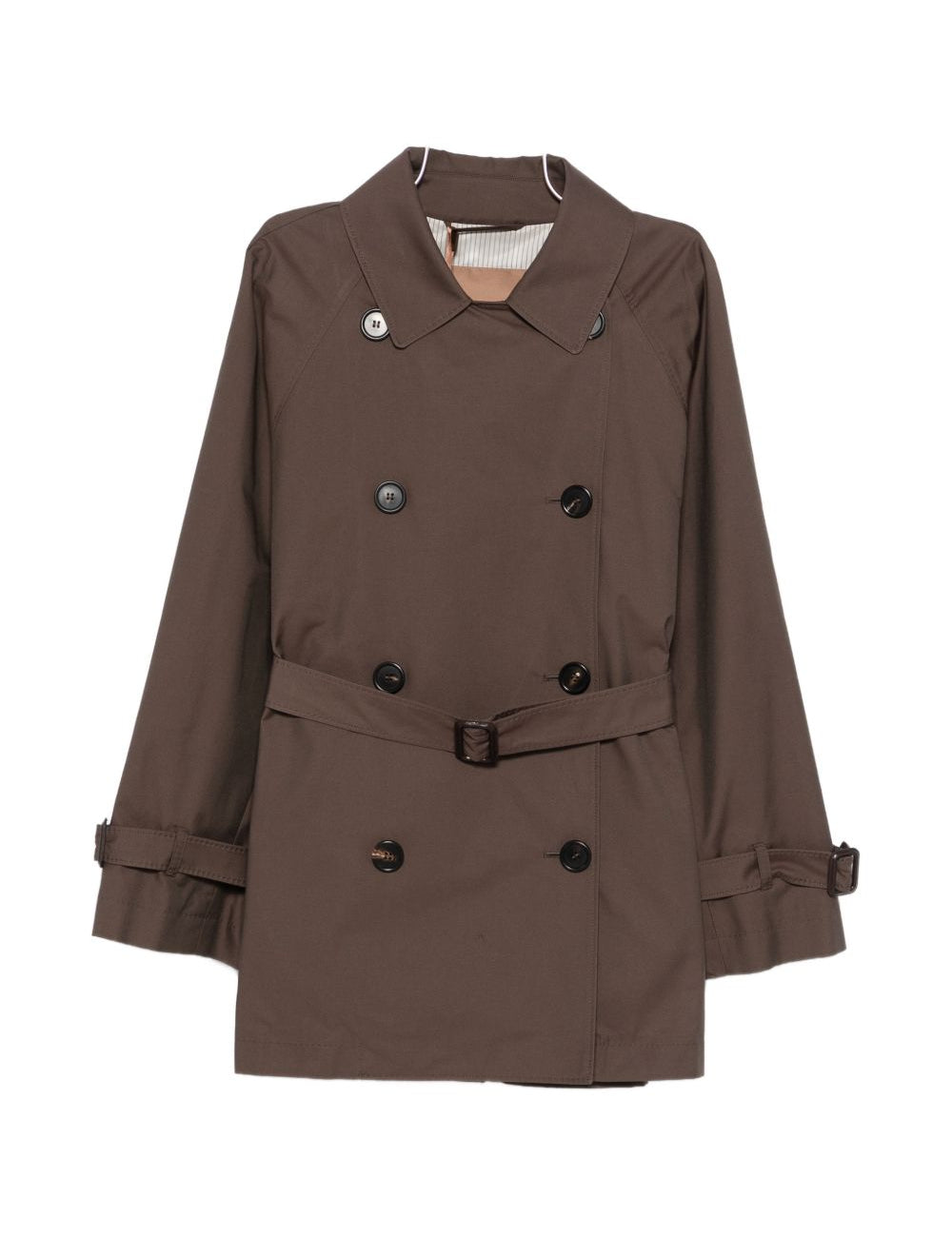 Trench corto doppiopetto in marrone Max Mara the cube - donna 