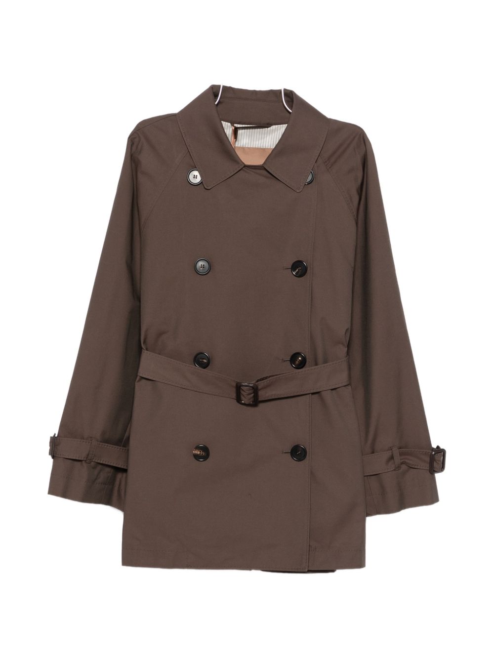 Trench corto doppiopetto in marrone Max Mara the cube - donna 