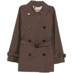 Trench corto doppiopetto in marrone Max Mara the cube - donna 
