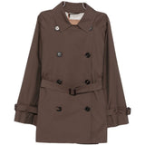 Trench corto doppiopetto in marrone Max Mara the cube - donna 