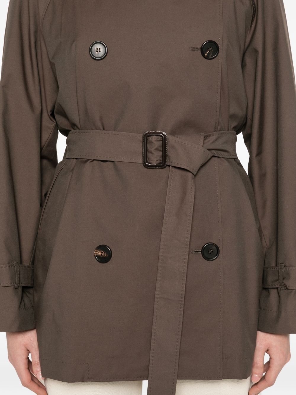 Trench corto doppiopetto in marrone Max Mara the cube - donna 
