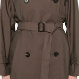 Trench corto doppiopetto in marrone Max Mara the cube - donna 
