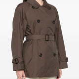 Trench corto doppiopetto in marrone Max Mara the cube - donna 
