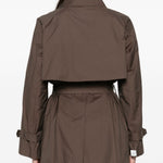 Trench corto doppiopetto in marrone Max Mara the cube - donna 