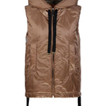 Gilet con cappuccio e zip in beige Max Mara the cube - donna 