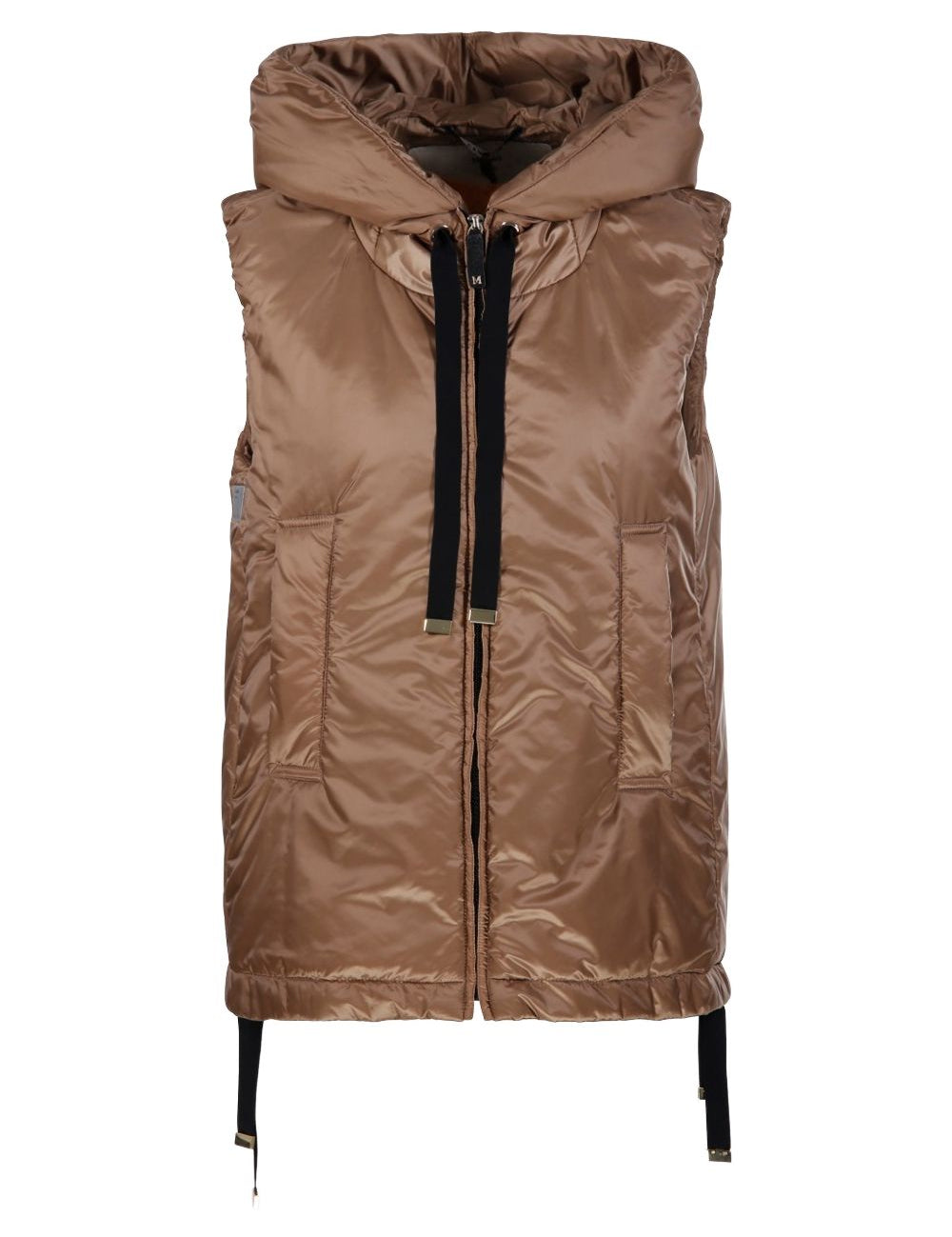 Gilet con cappuccio e zip in beige Max Mara the cube - donna 