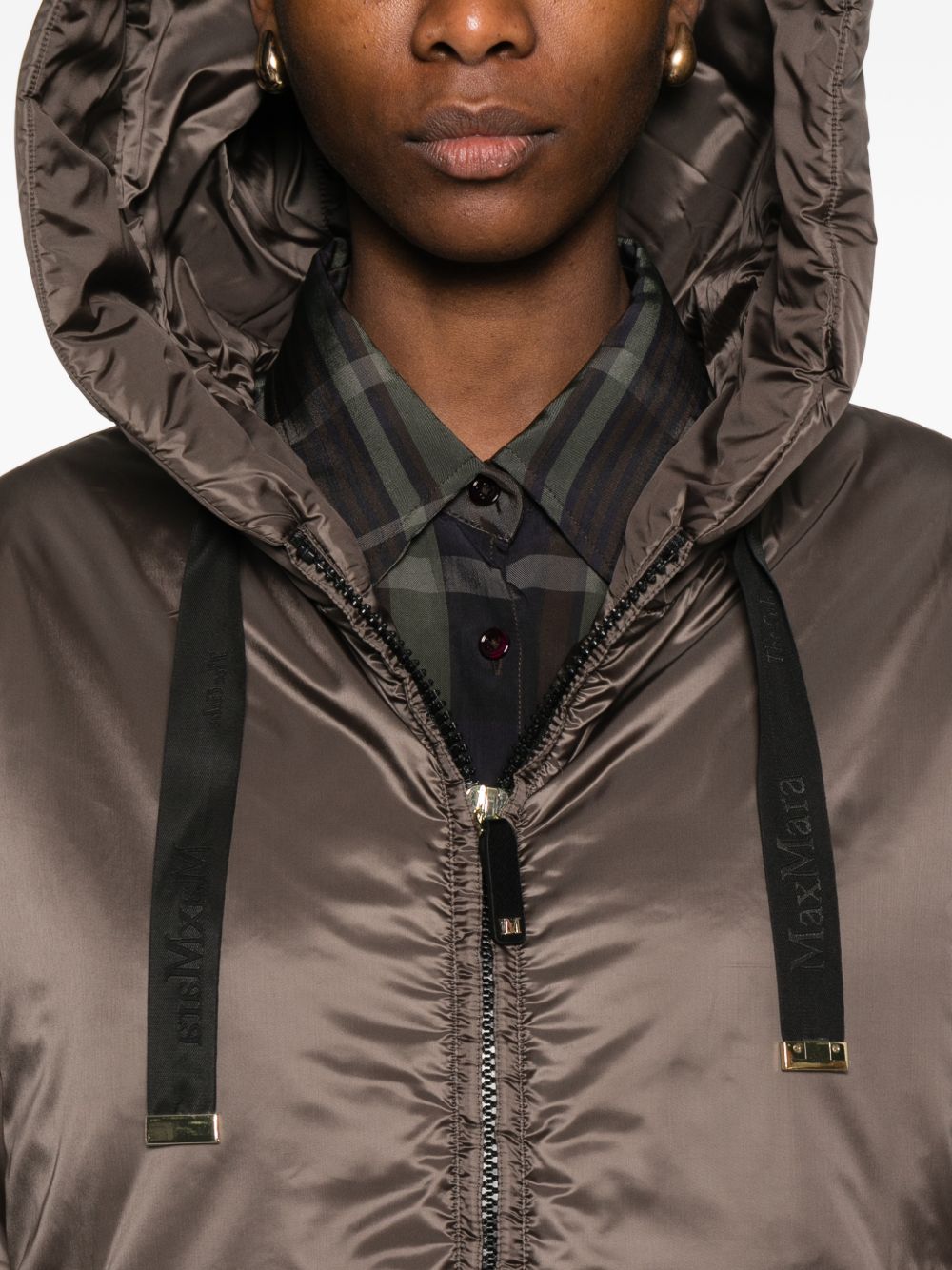 Giacca Mtcdaria con cappuccio in marrone Max Mara the cube - donna 